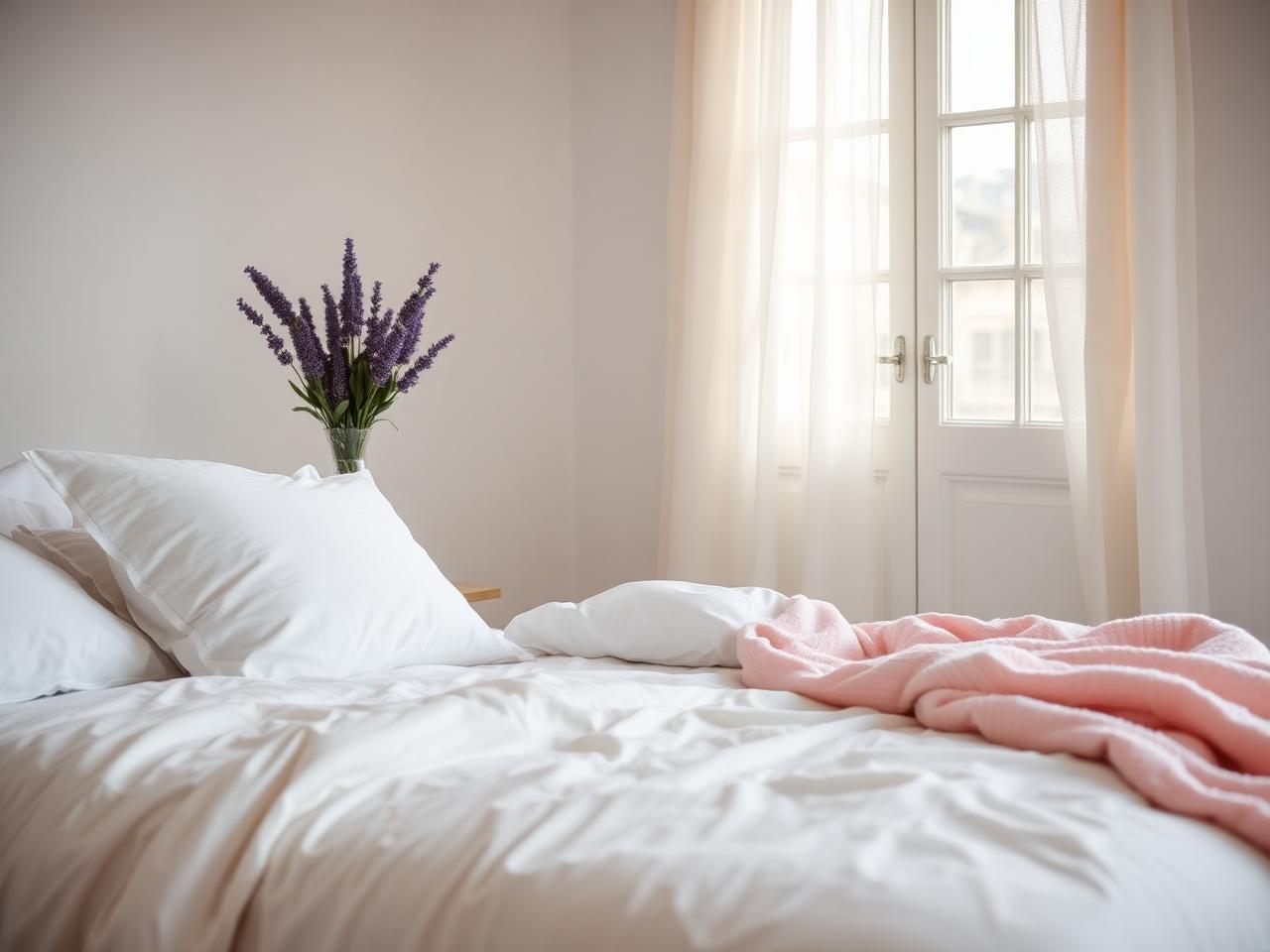 Serene, refreshed bedroom